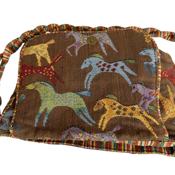 Laurel Burch Sun N Sand “Spirt of the Red Horse" Tapestry Shoulder Bag - Picture 8 of 15